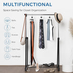 Belt Hanger, 2PCS Belt Organizer for Closet 360° Rotatable Max 48 Belt Storage Rack Space Saving Closet Organizers and Storage for Belt, Bra, Tank Top, Tie, Scarf, Purse