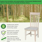 IC International Concepts Set of 2 Tall Mission Chairs Real/Solid Parawood, Kitchen/Dining/Accent, 18.1"W x 22.05"D x 40.16"H, 225 Lbs Wt. Capacity, DIY, Stain/Paint in Any Color, Unfinished