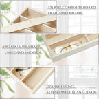 Amylove 2 Pcs Sunglass Organizer Trays Glasses Stackable Jewelry Trays Sunglass Organizer Display Box(8 Grids,Beige)