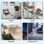 FAHKNS Book Stand for Reading，Multifunctional Book Stand for Reading with Wooden Platform & Elastic Book Clip，Suitable for Holding Books，Laptops，Tablets，Mobile Phones，Projectors