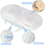 Large Bra Laundry Bags for Washing Machine, Fits All Cups Anti Deformation Bra Washing Bag, Lingerie Bags for Washing Delicates (4 Pack White)