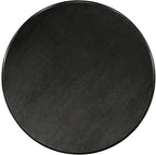 East West Furniture ANGA5-ABK-24 5 Piece Dining Table Set for 4 Includes a Round Kitchen Table with Pedestal and 4 Black Linen Fabric Parsons Dining Chairs, 36x36 Inch, Wirebrushed Black