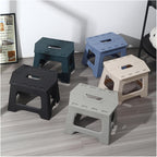 Portable Thickened Plastic Foldable Low Stool | Light bench for outdoor, stall & home use(10pcs Black)