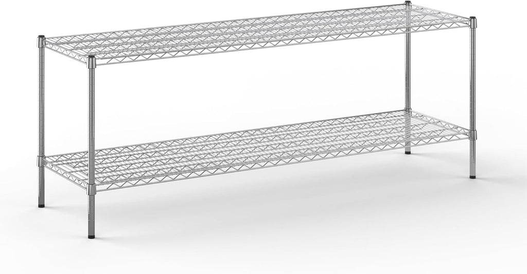 21" Deep x 72" Wide x 27" Height Wire Shelving Kit | 2-Tier | NSF Commercial Storage Rack Unit