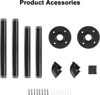 Industrial Iron Pipe Clothes Hanging Bar DIY Wall-Mounted Garment Rack Heavy Duty Clothing Rack for Bedroom, Laundry Room, Closet Storage (Black 24 inch)