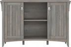 Bush Furniture Salinas Accent Storage Cabinet with Doors in Driftwood Gray