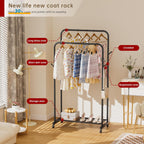 Clothes Garment Coat Rack Drying Clothing Racks Metal Freestanding for Hanging Clothes Portable Closet for Laundry Bedroom Black