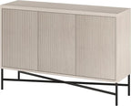 Henn&Hart 48" Wide Rectangular Buffet Table in Alder White