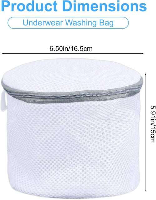 2pcs Underwear Bra Mesh Laundry Bag, 6.50x5.91in/16.5x15cm Durable Reusable Delicate Undergarment Laundry Net with Reinforced Washing Machine Mesh for College Dorm Travel Family Apartment
