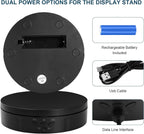 22 lbs Motorized Rotating Display Stand for Jewelry, Automatic Mute Auto Rotating Stand, Electronic Turntable with USB for Display, Photography Products