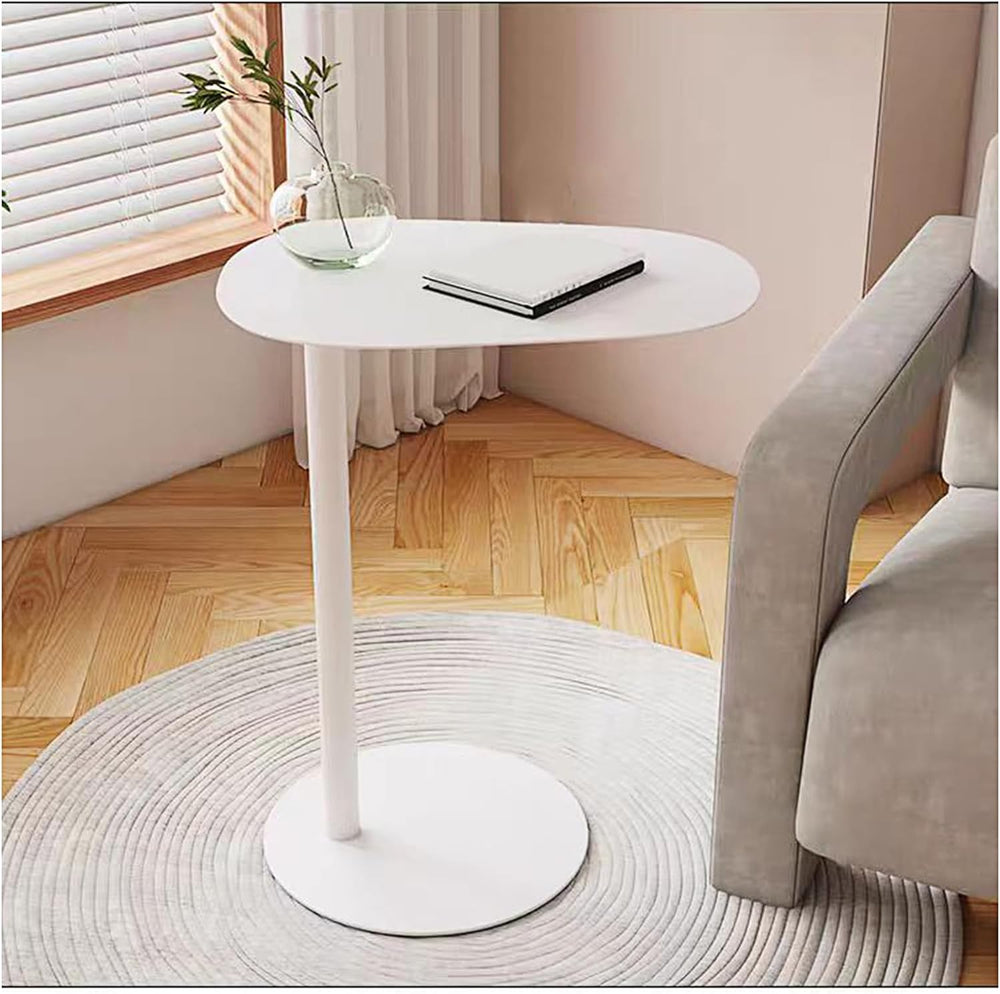 GFFQLXHTC-Shaped Metal Side Table, Black Iron End Table for Small Space, TV T...