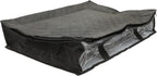 SAFIGLE Foldable Under Bed Storage Bag for Clothes Quilts Breathable Non-woven Organizer with Easy-open Zipper and Transparent Window for Blankets Pillows Sweaters Seasonal Clothing