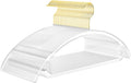 MIZGI Premium Clear Hangers (Pack of 50) Heavyduty-Acrylic No Shoulder Bump Suit Hangers - Space Saving Clothes Hangers,Rounded Hanger for Coat,Sweater,Jackets,Pants