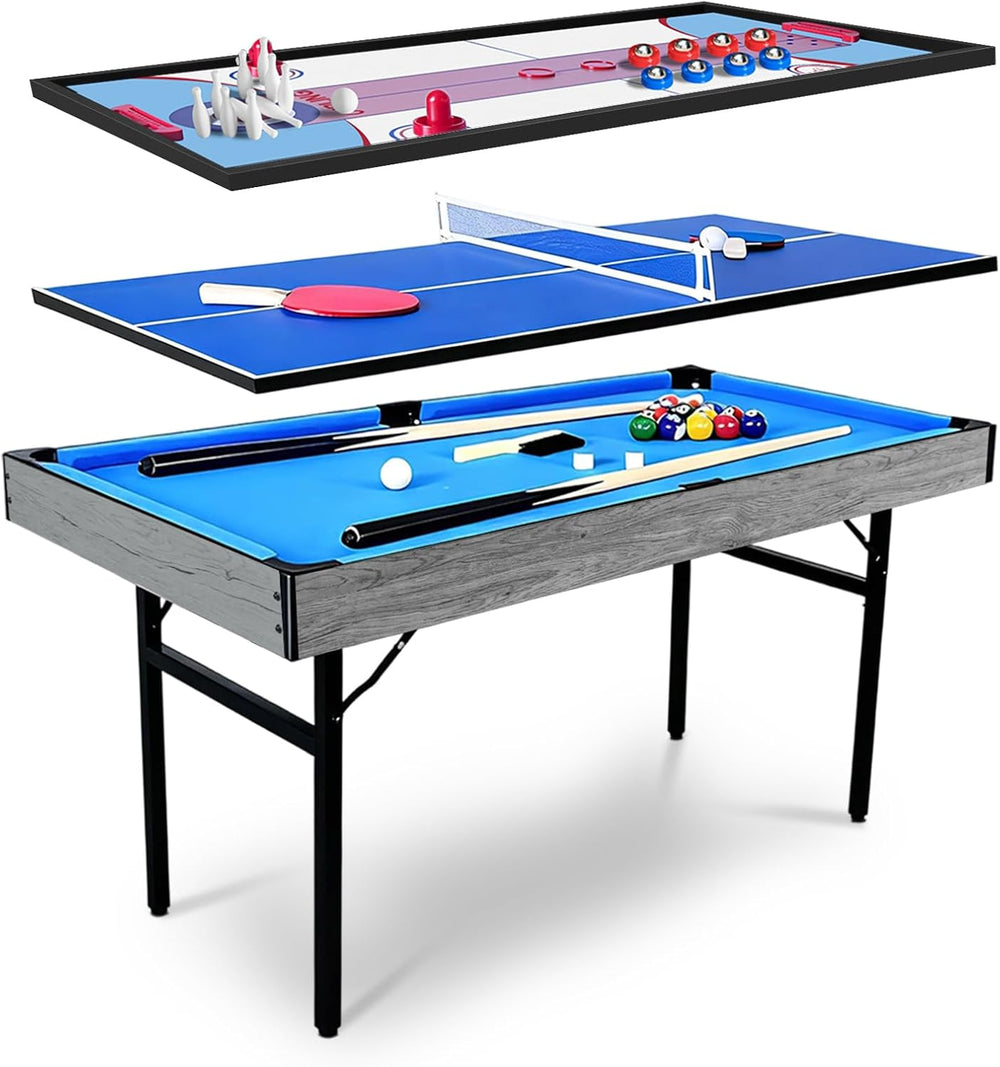 5in1 Multi-fuction Games Table,Folding Multi Game Combination Table Set with ...
