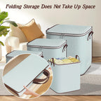 Clothes Storage Bins, 140L Foldable Blanket Storage Bags, Closet Organizers and Storage Containers with Reinforced Handle and Zippers for Bedroom, Closet, Comforters, Pillows, Toys