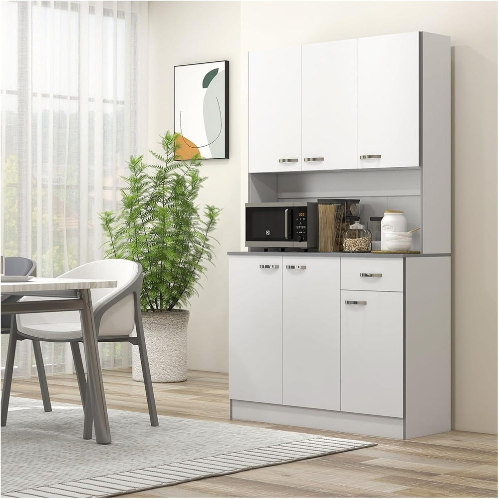 71" Modern Freestanding Kitchen Buffet Hutch with Server and Storage,for...