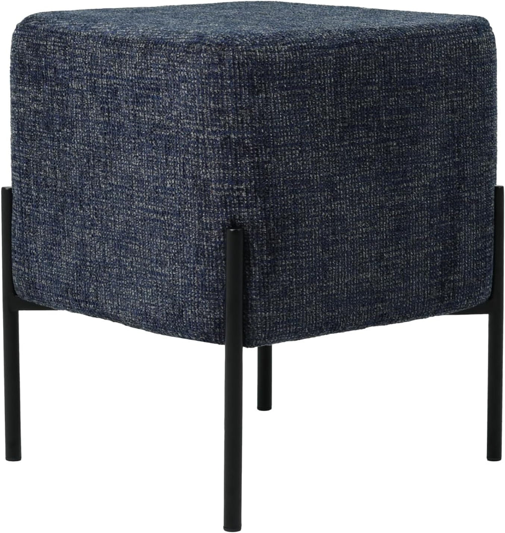 Get Set Style Square Foot Stool, Modern Linen Vanity Stool Chair Upholstered ...