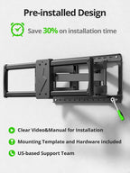 USX MOUNT 85 86 90 98 100 inch Heavy Duty Full Motion TV Wall Mount for 42-100" TVs, TV Mount with Swivel, Tilt & Leveling, Wall Mount Bracket Up to 170lbs, Max VESA 800x600mm