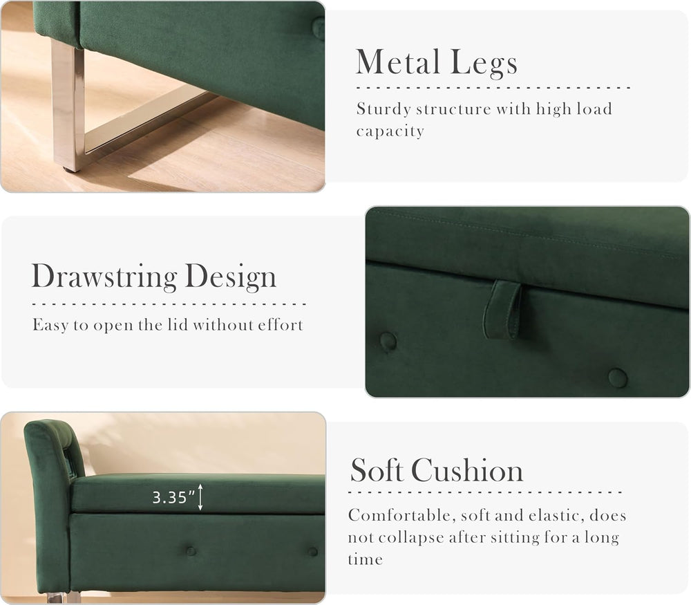 Aoiy & Wifon 67.91" W King Size Bench for End of Bed, Upholstered En...