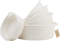 5-Piece Round Woven Cotton Rope Storage Baskets for Organizing, Small Shallow Nesting Set for Montessori Toys, Entryway Catchall, Fruit Bowl, Key Tray, Remote Holder, Nursery & Pet Toys