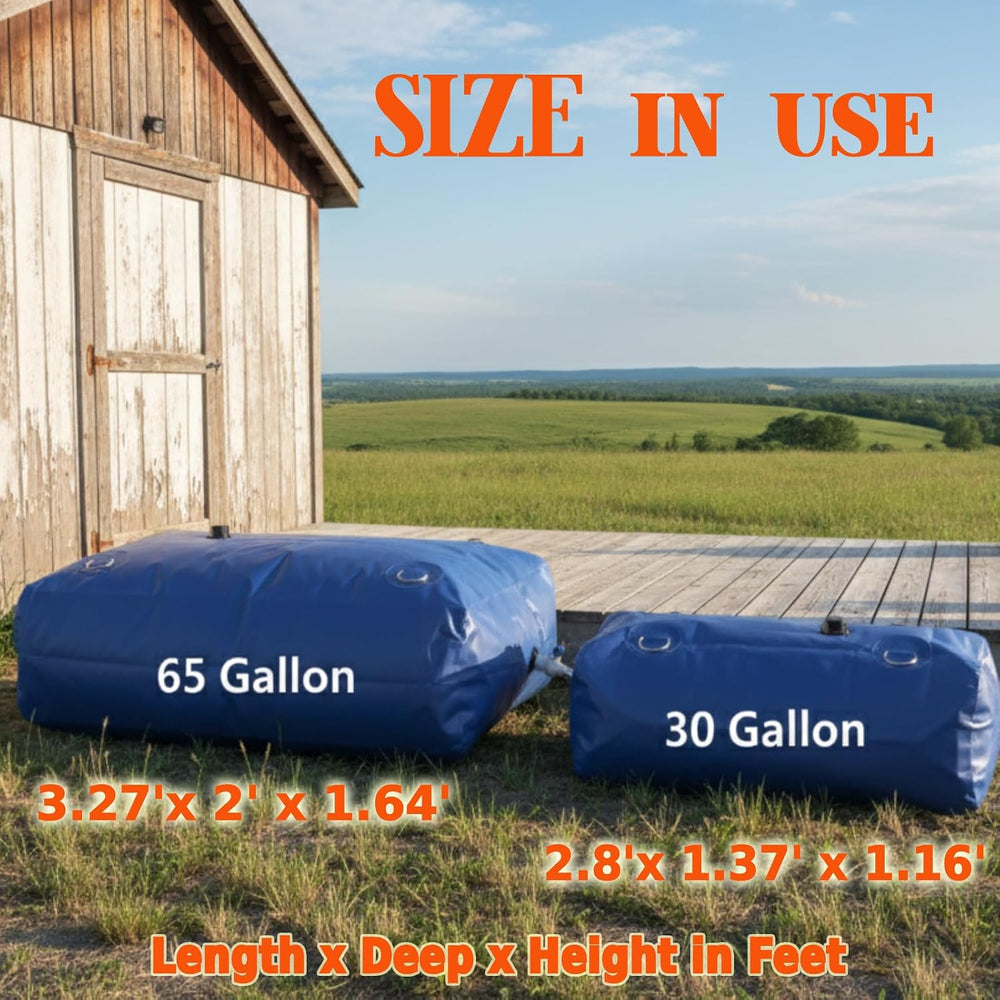 Japard 110 L / 30 Gal Water Bladder Tank, Foldable Portable Rainwater Storage...