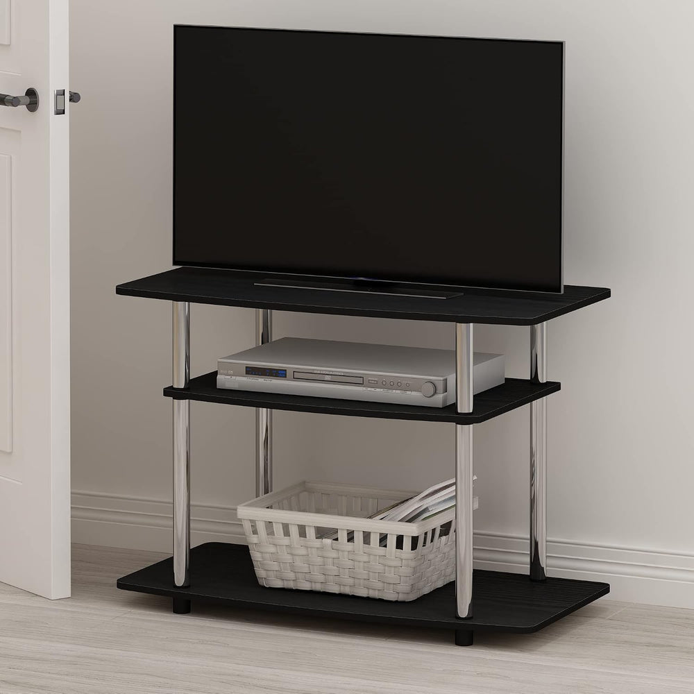 Furinno Turn-N-Tube TV Stand, 3-Tier Toolless Assembly Entertainment Center w...