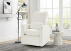 Delta Children - babyGap Cloud Recliner, Performance Fabric, White Boucle | Power Recliner with Swivel & Glide, Features Stain-Resistant Fabric, Cozy Boucle Fabric & Includes a Lumbar Pillow