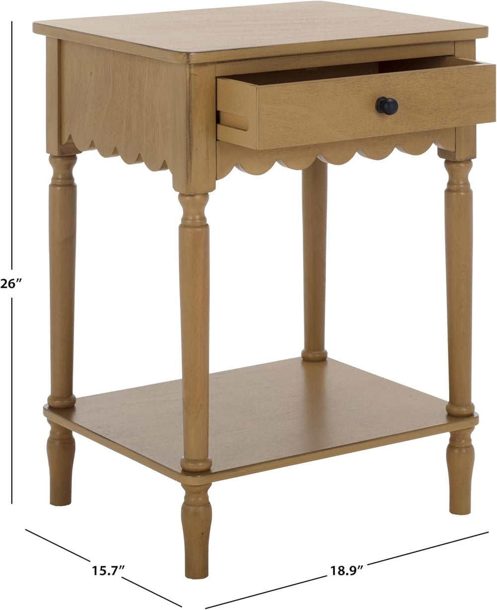 SAFAVIEH Home Collection – Haven Desert Brown Accent Table with Drawer & ...