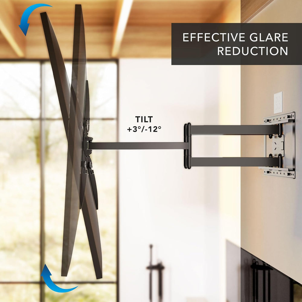 Mount-It! Corner Long Arm TV Wall Mount, 43-100", 132 lbs | Extra-long 4...