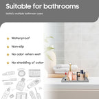 Vanity and Bathroom Tray, 7.7" ABS Countertop Organizer,Waterproof Vanity Tray for Toilet Tank,Perfume,Soap,Keys,Bathroom Accessories,Kitchen and Bath Trays,Non Slip Small Trays,Gray