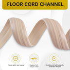 Floor Cord Cover 10FT Cord Covers for Wires on Floor Protect Wires & Prevent Trip Hazards, Easy to Cut for Home, Office, School, Concerts, Cavity W0.6in x H0.32in