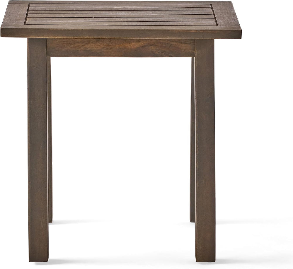 Selma Accent Table: Modern Acacia Wood Side Table - Compact 19x19 Inch End Ta...