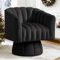 YSICK Swivel Accent Chair,360°Swivel Barrel Chairs, Mid-Century Chair with Wide Upholstered, Modern Velvet Fabric, Round Armchair for Living Room, Lounge, Bedroom