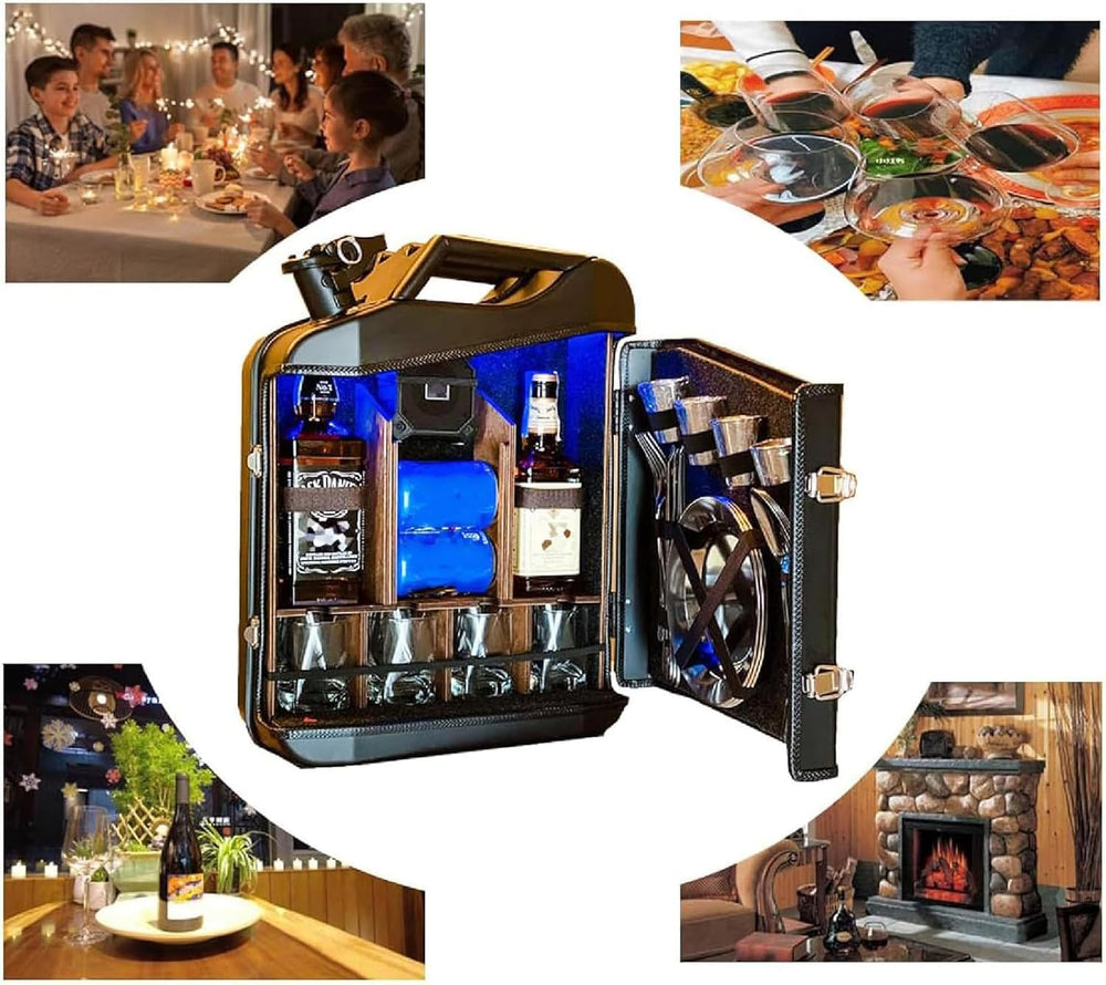 Mini Christmas Can Bar, 20L Christmas Jerry Can Bar with Sturdy Structure, Be...
