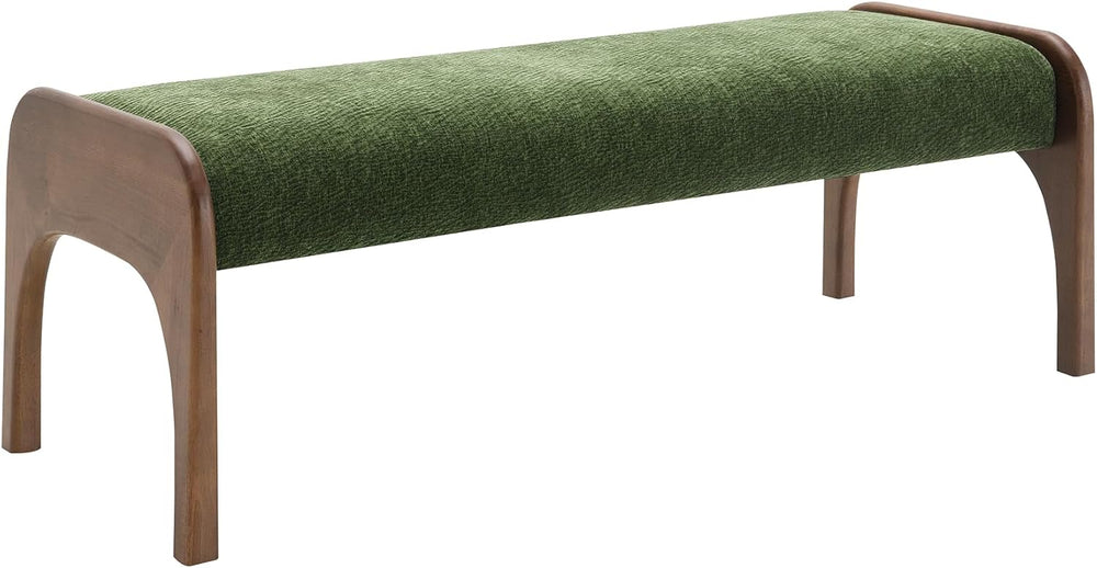 KEIKI 50.25" Upholstered Bed End Bench, Chenille Entryway Bench, Modern ...