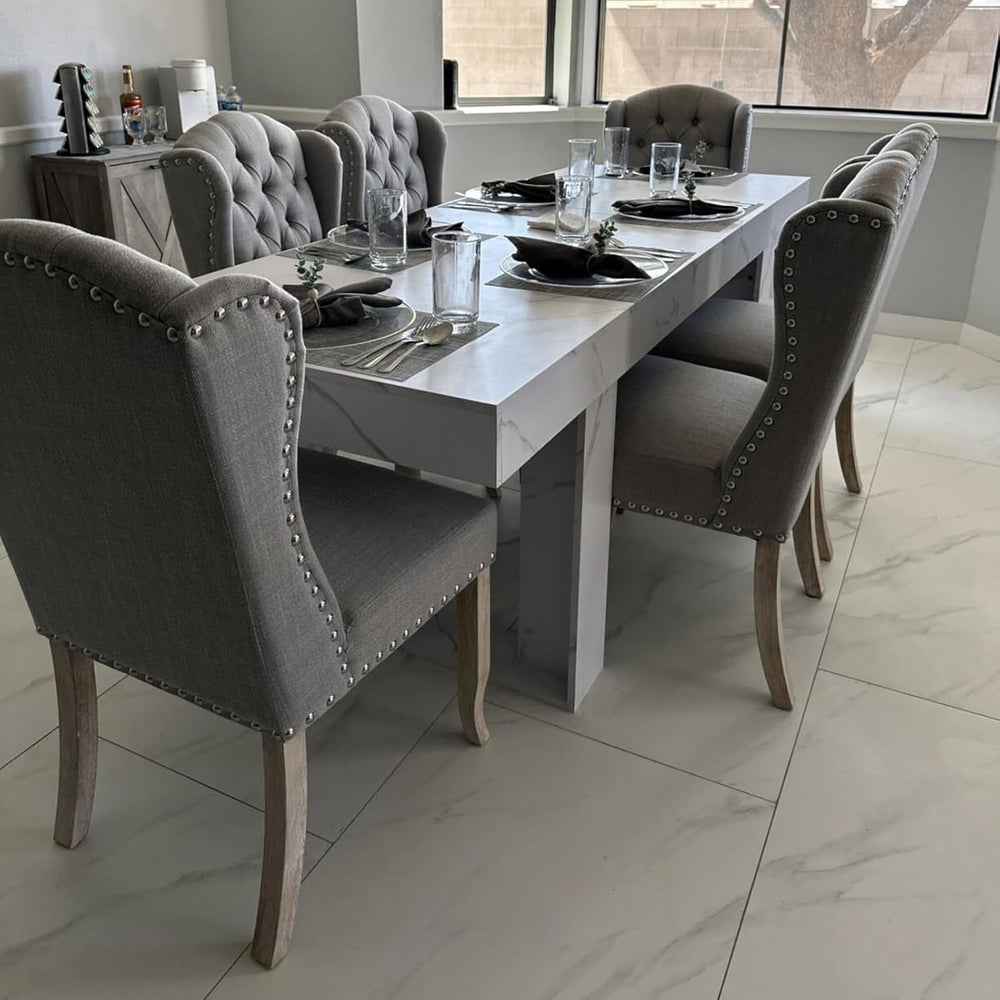 Ya-Home Modern Tufted Dining Chairs Set of 8, Upholstered Kitchen Room Side C...