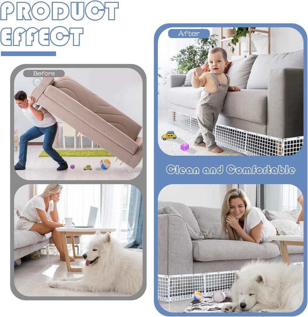 12 Pcs Under Couch Blocker for Bed Adjustable Furniture Plastic | Under Bed B...
