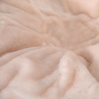 EMMA + OLIVER Daisy Small Blush Furry Bean Bag Chair for Kids and Teens