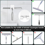 CGBE Razor Holder for Shower, 4 Packs Shaver Holder and 4 Packs Shower Hooks, Self Adhesive Damage Free Wall Hooks for Bathroom - White