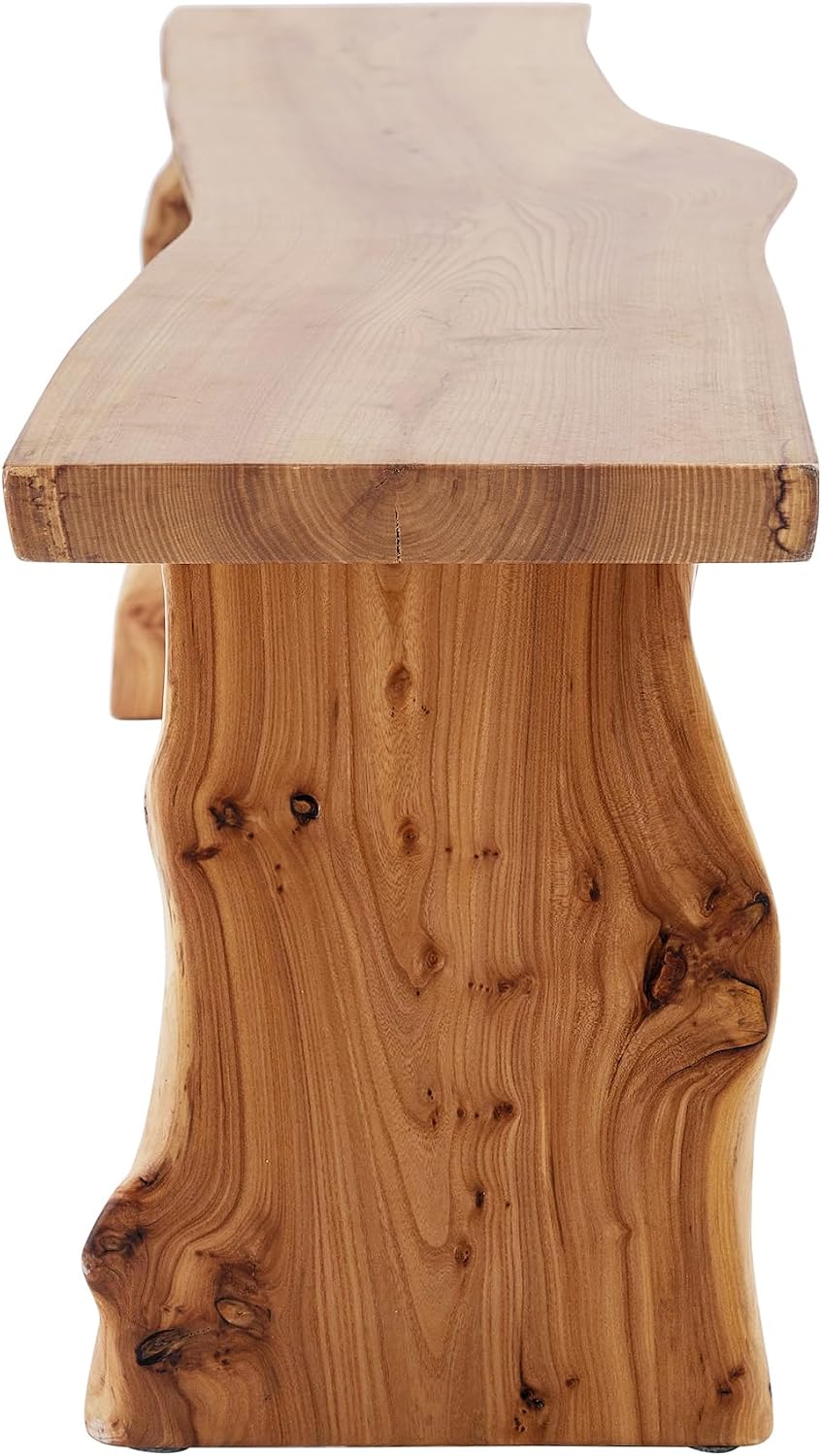 Elm Wood Dining Bench Bedroom BenchesIn Footrest Stool Accent Bench for Entry...