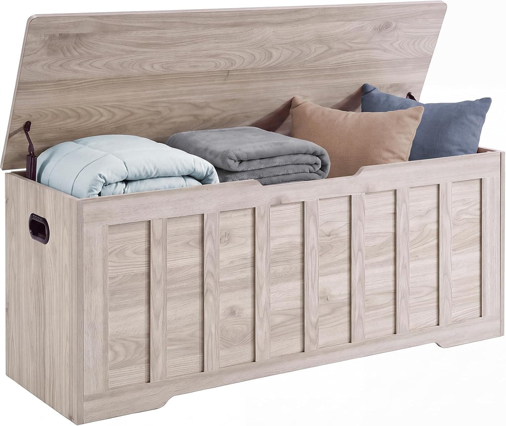 DUMOS 47.2" Wooden Storage Chest Bench with Storage for Bedroom | Extra ...