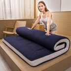MAXYOYO Japanese Floor Mattress Futon Mattress Twin Bed Mattress, Single Mattress Pad Guest Mattress Floor Bed Mattress, Easy to Foldable and Portable, Navy Futon Twin Mattress