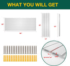 Yuzzy Slat Wall Paneling 4 x 8ft, Garage Slatwall Panel Wall Storage Systems, Heavy Duty PVC Garage Wall Organization (White)