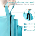 Bseash Bunk Bed Organizer, Bedside Caddy Hanging Bed Organizer Storage Bag 8 Pockets, for College Dorm Rooms Bed, Hospital Bed, Baby Bed Rails, 600D Oxford Cloth (Light Blue)