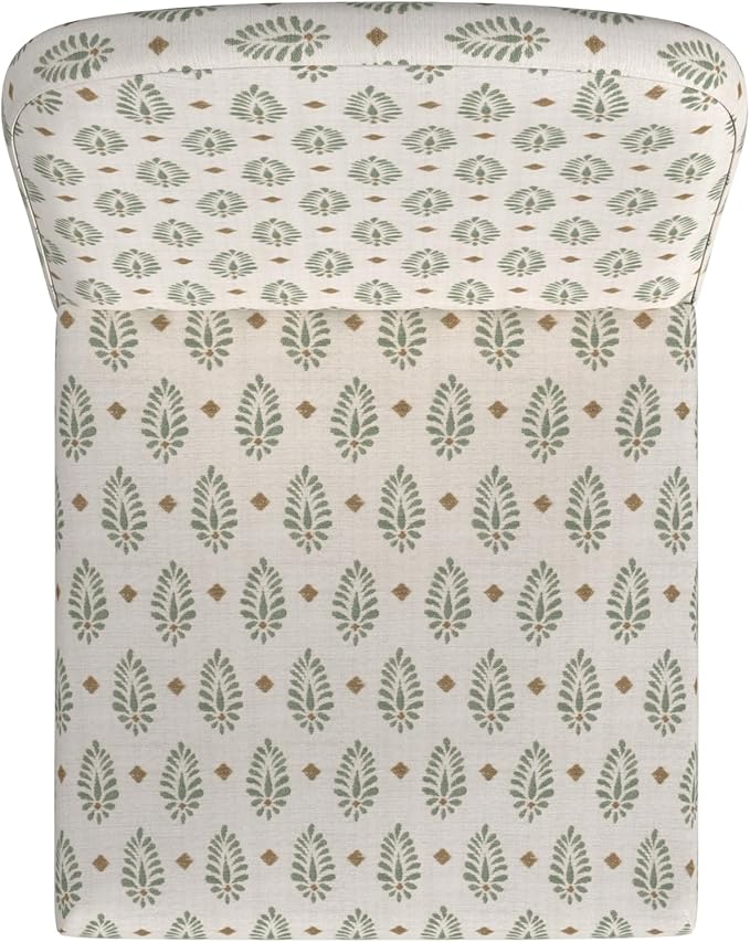 HomePop Rounded Back Upholstered Dining Chair - Sage Paisley Medallion (Single Pack)