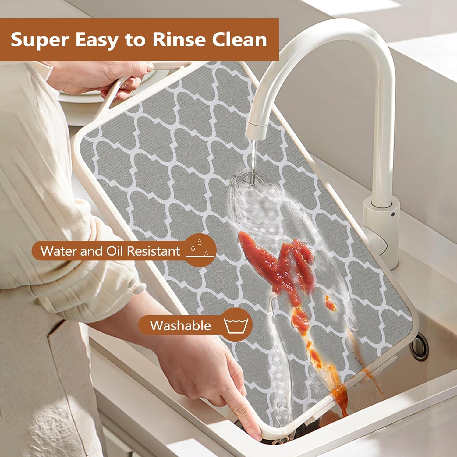 Drawer and Shelf Liner for Kitchen Cabinets, Non-Adhesive Strong Grip Thickened Cabinet Liners for Shelves, Non-Slip Mats Shelving Paper Protect Cupboard, Dresser, Pantry | 23.6" x 30FT