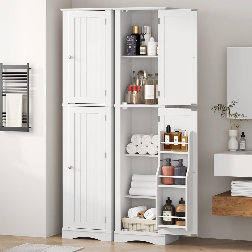 Function Home Tall Bathroom Storage Cabinet, 64" Slim Kitchen Pantry wit...