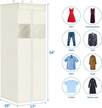 Zilink Clear Garment Bags for Hanging Clothes Garment Storage Bags 54 in | Clear Window, Space Saving, Large Hanging Garment Bag for Closet Storage for Suits, Coats, Dresses, 2 Pack