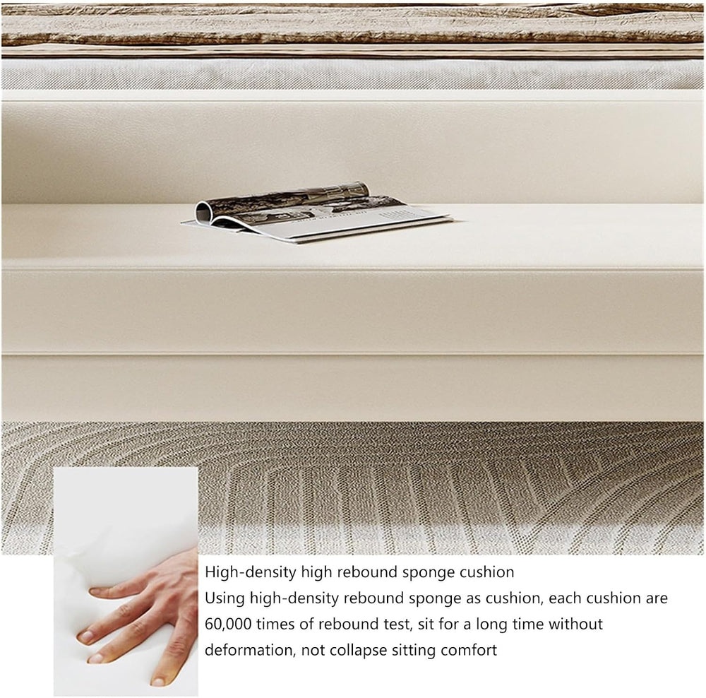 Modern Cloth Bedroom Bench for End of Bed, Modern Upholstered Ottoman Long En...