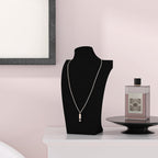 Necklace Bust Display Stand, Necklace Holder, Pendant Chain Necklace Organizer for Women (Black Velvet, S 2PCS)